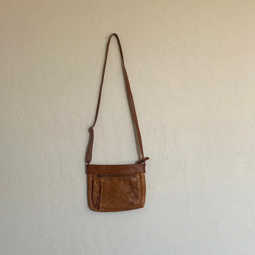The Sak Sanibel Brown Leather cross body Bag - Picture 2 of 4